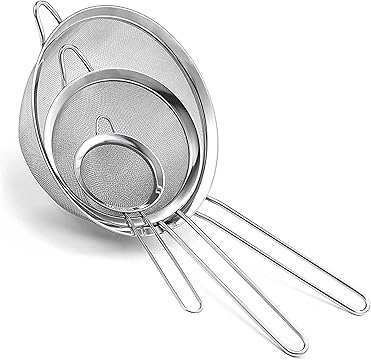 Stainless Steel Sieves and Strainers Set of 3 Tea Strainer